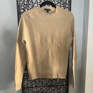 Lands' End Women's Classic Beige Crew Neck Sweater
